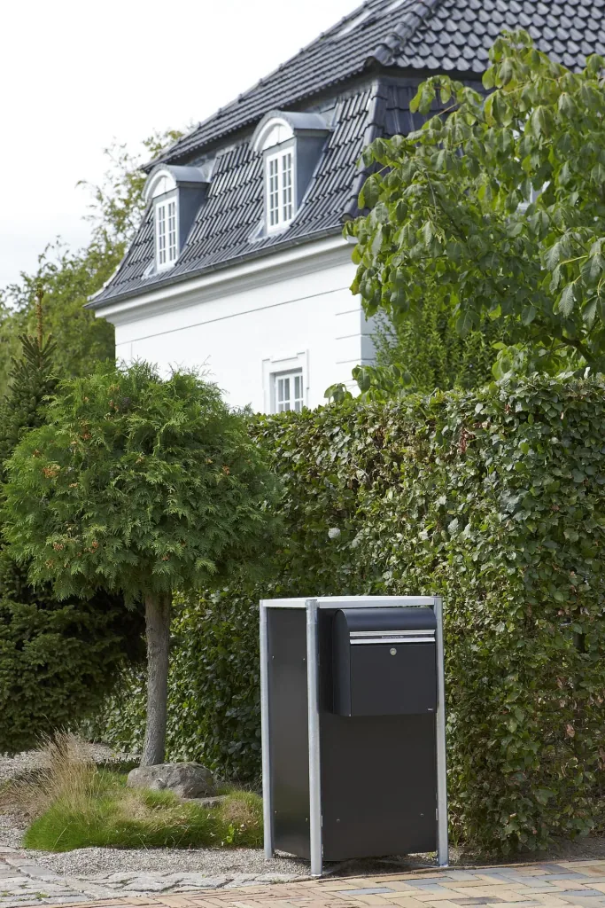 Garbage can box 240 liters, plastic, black, 1 piece