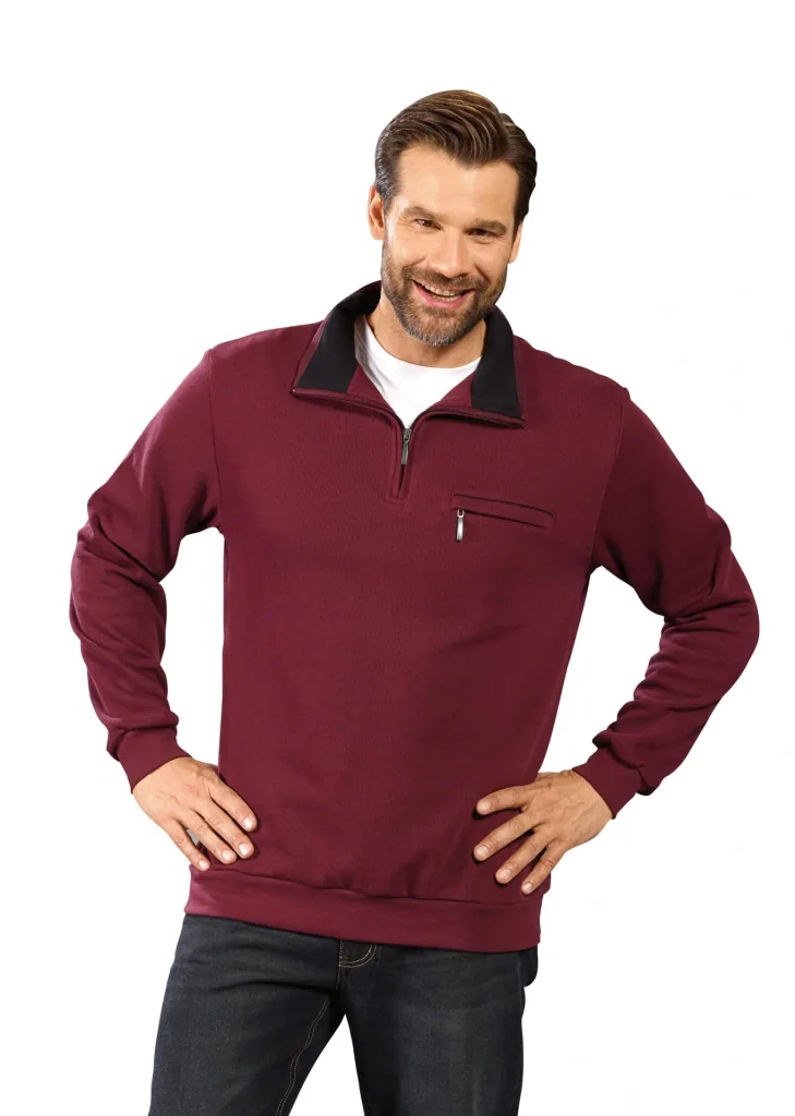 Sweatshirt with zipper, color port, size L