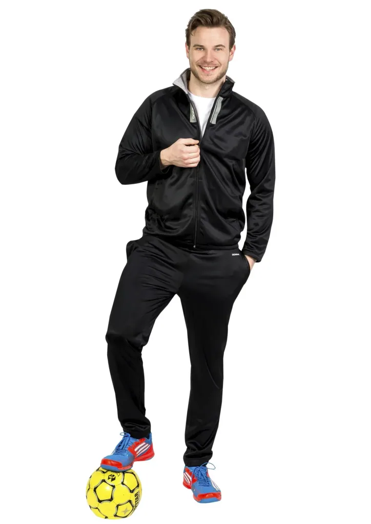 Tracksuit, 2-piece, black/grey, size L