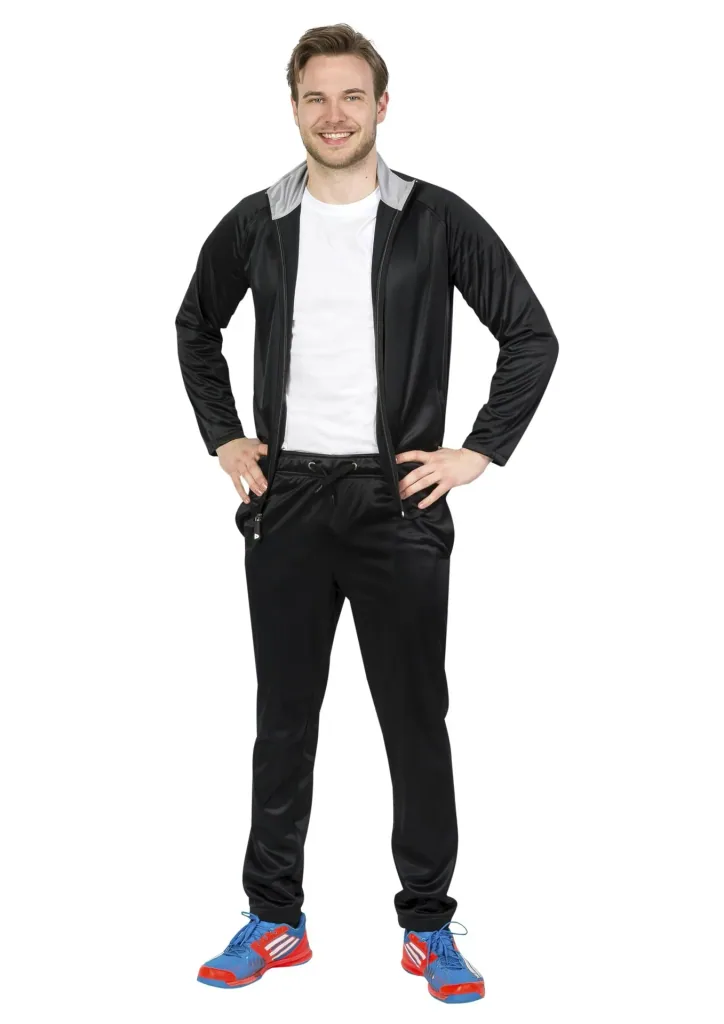 Tracksuit, 2-piece, black/grey, size L