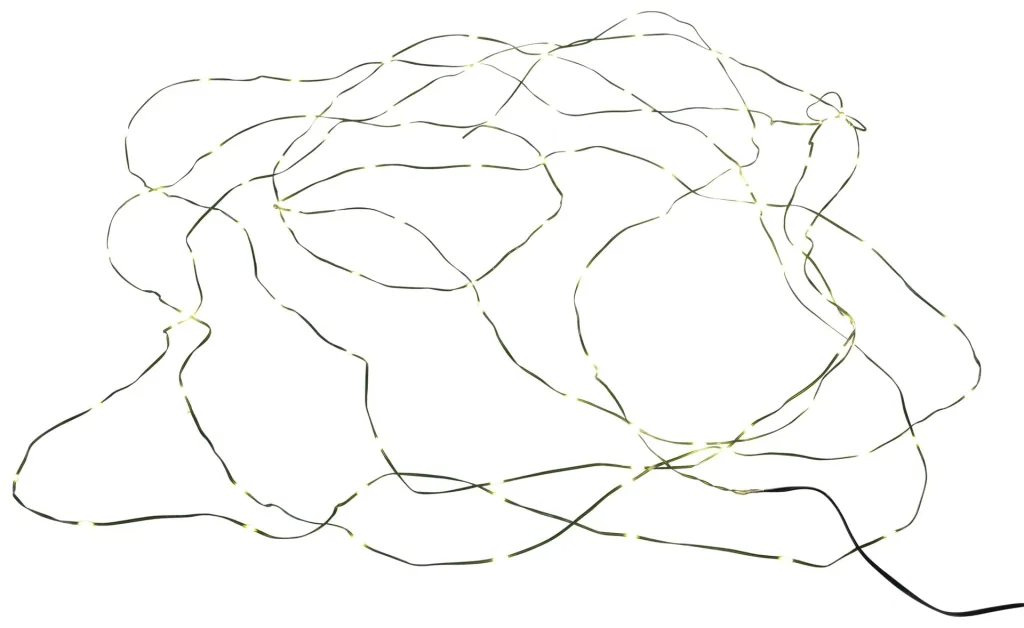 LED light chain with 100 warm white LEDs