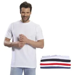 T-shirt with round neck, color white size 3XL