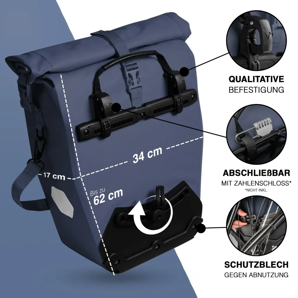 ValkOcean pannier bag, blue