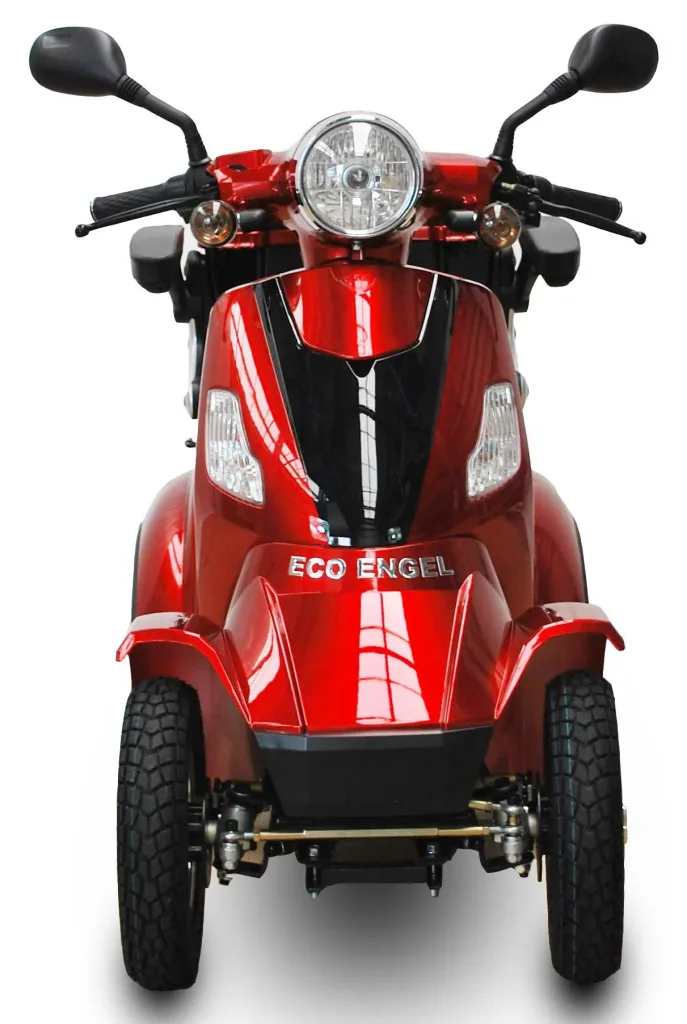 E-scooter red - 4 wheels - 25 km/h - senior mobile