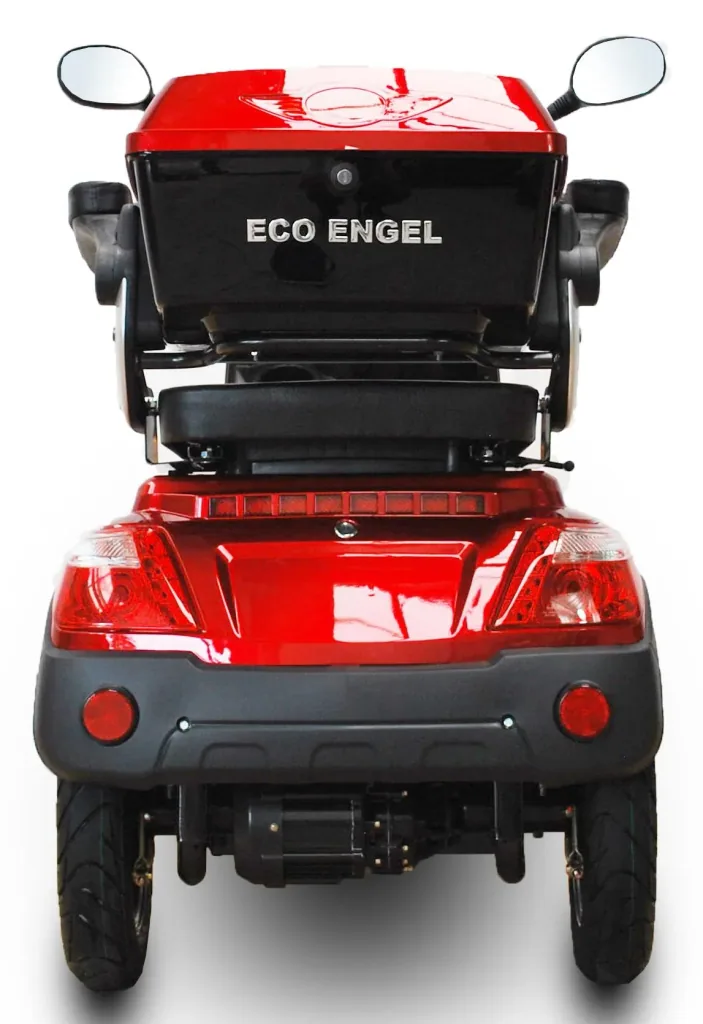E-scooter red - 4 wheels - 25 km/h - senior mobile
