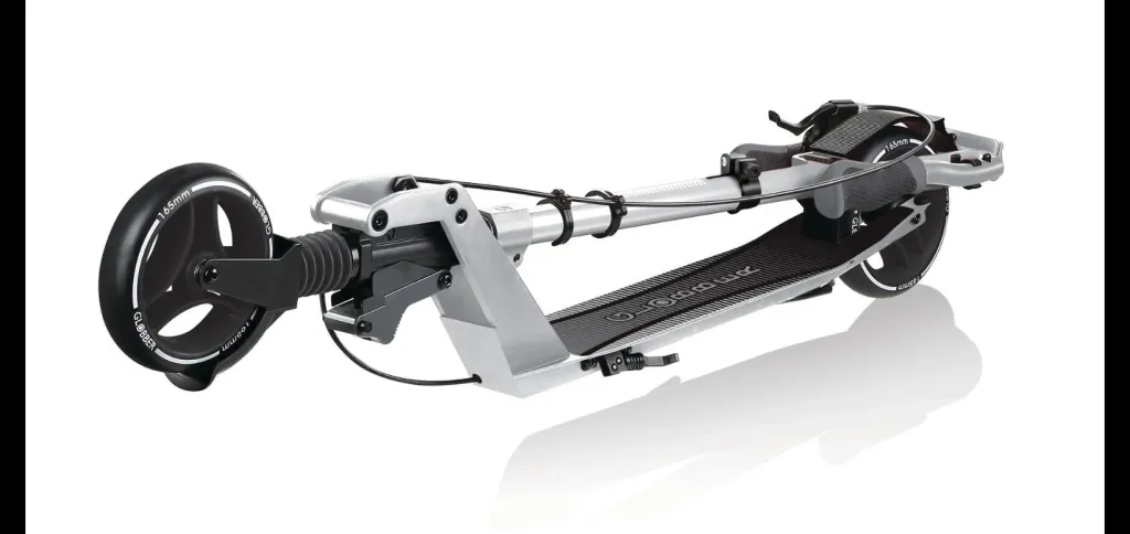 ONE K 165 DELUXE scooter, 165 mm, ABEC 7, height adjustable, handbrake, folding mechanism, silver