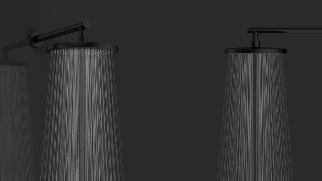 Rain shower head Ultimate Shower Black/Grey, Ø 25 cm