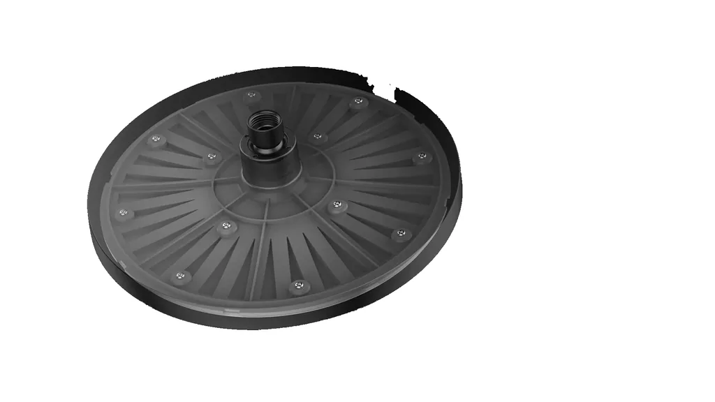 Rain shower head Ultimate Shower Black/Grey, Ø 25 cm