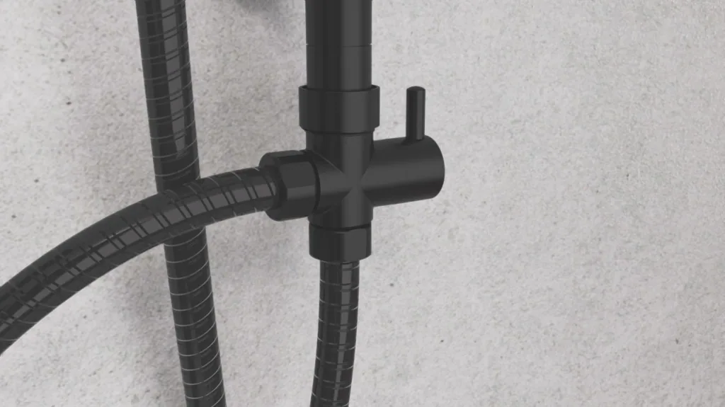 Overhead shower set "Mallorca", matt black