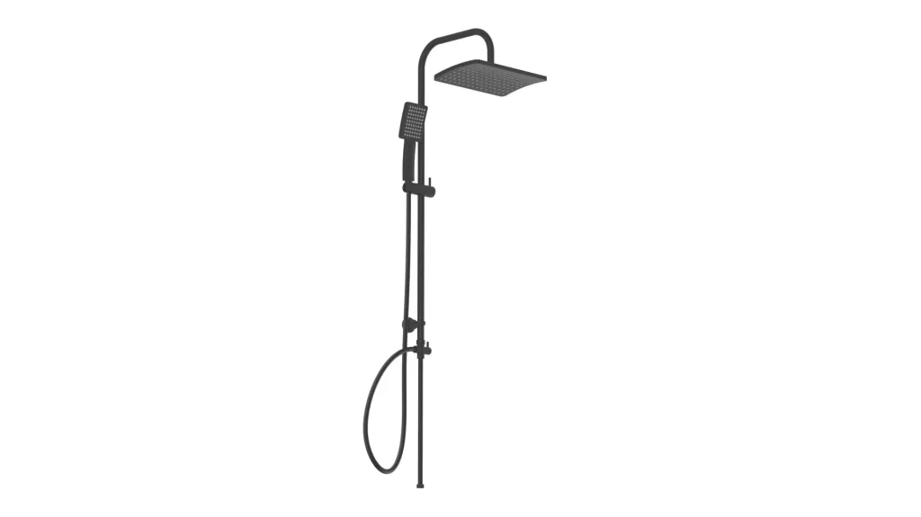 Overhead shower set "Mallorca", matt black