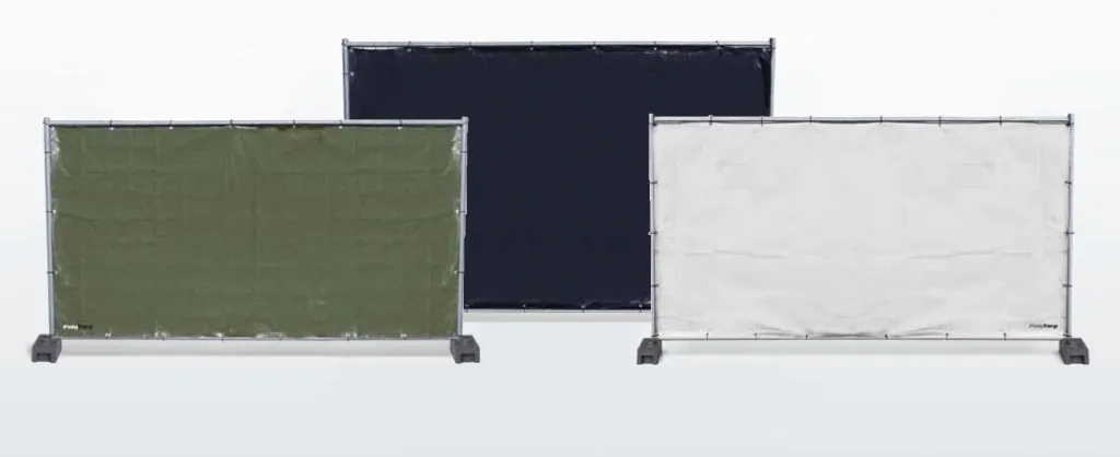 Construction fence tarpaulin PolyTrap 160, black