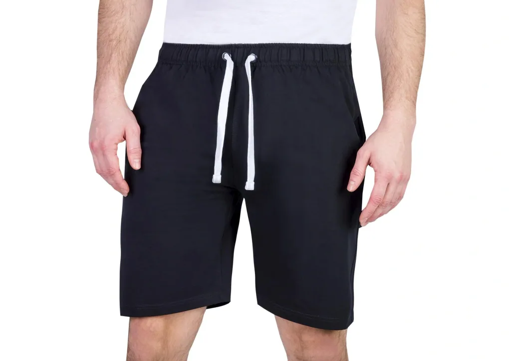 Cotton jersey shorts, black, size M