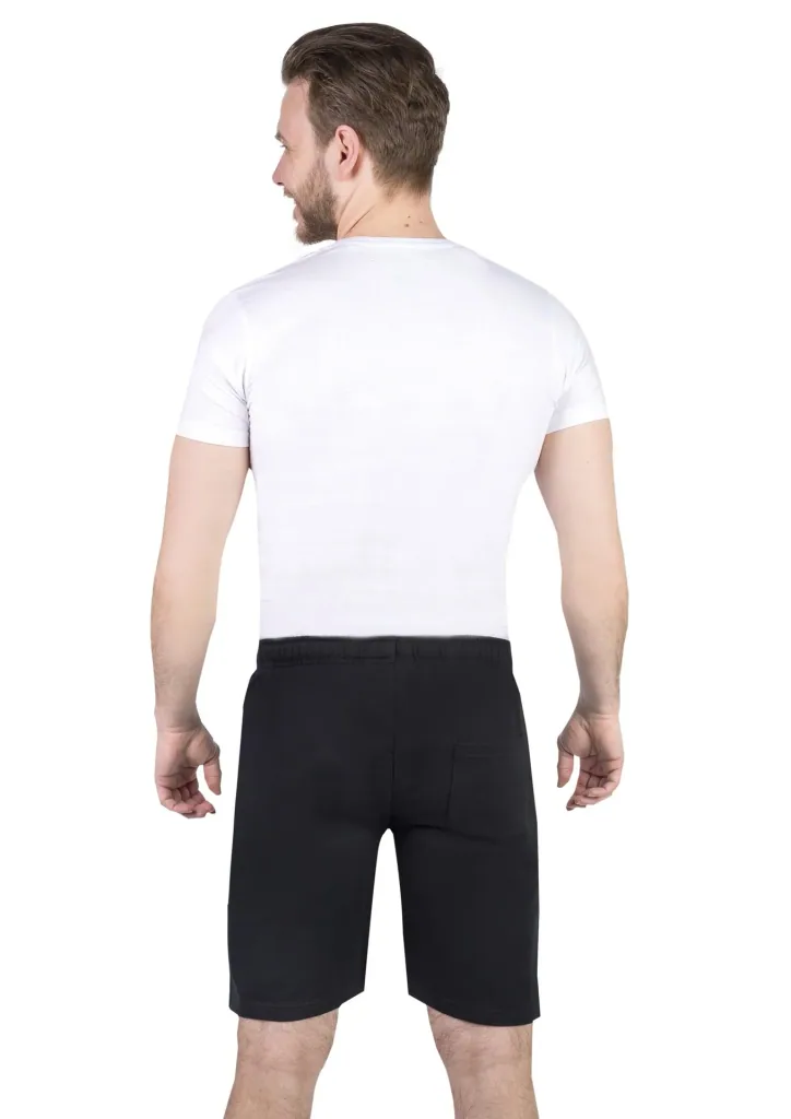 Cotton jersey shorts, black, size M
