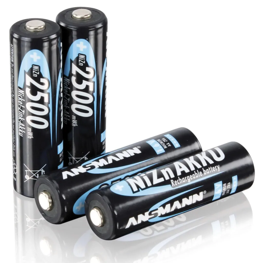 NiZN Mignon (AA) Battery with 2500 mWh - 4 Pieces