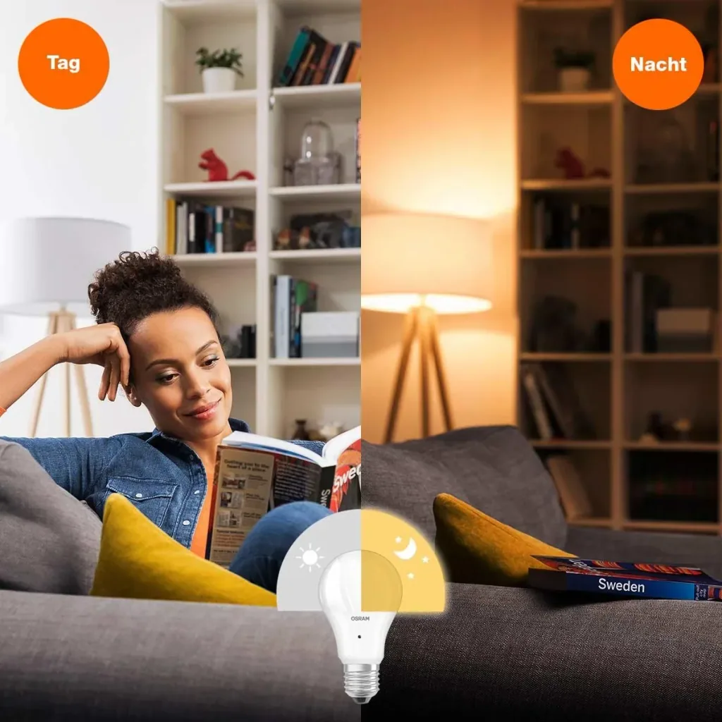 LED lamp Star in light bulb shape with daylight sensor, 9 watts, E27