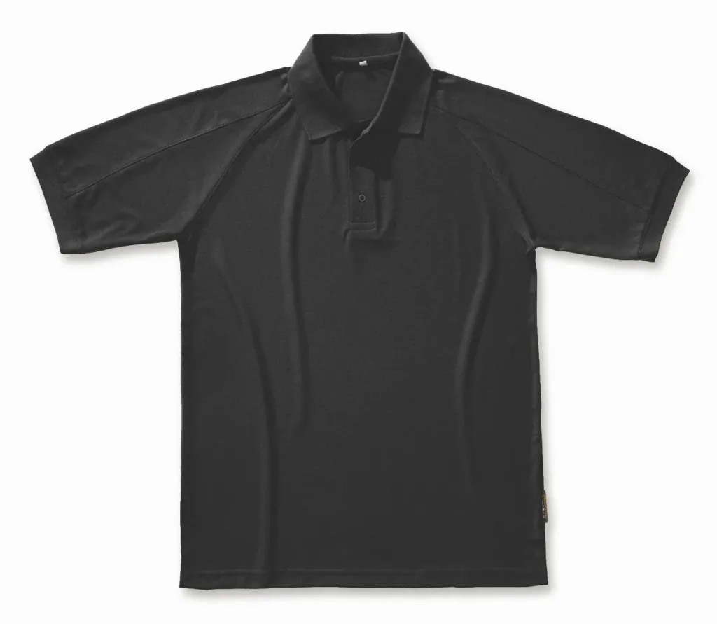 Functional polo shirt, color black, size M