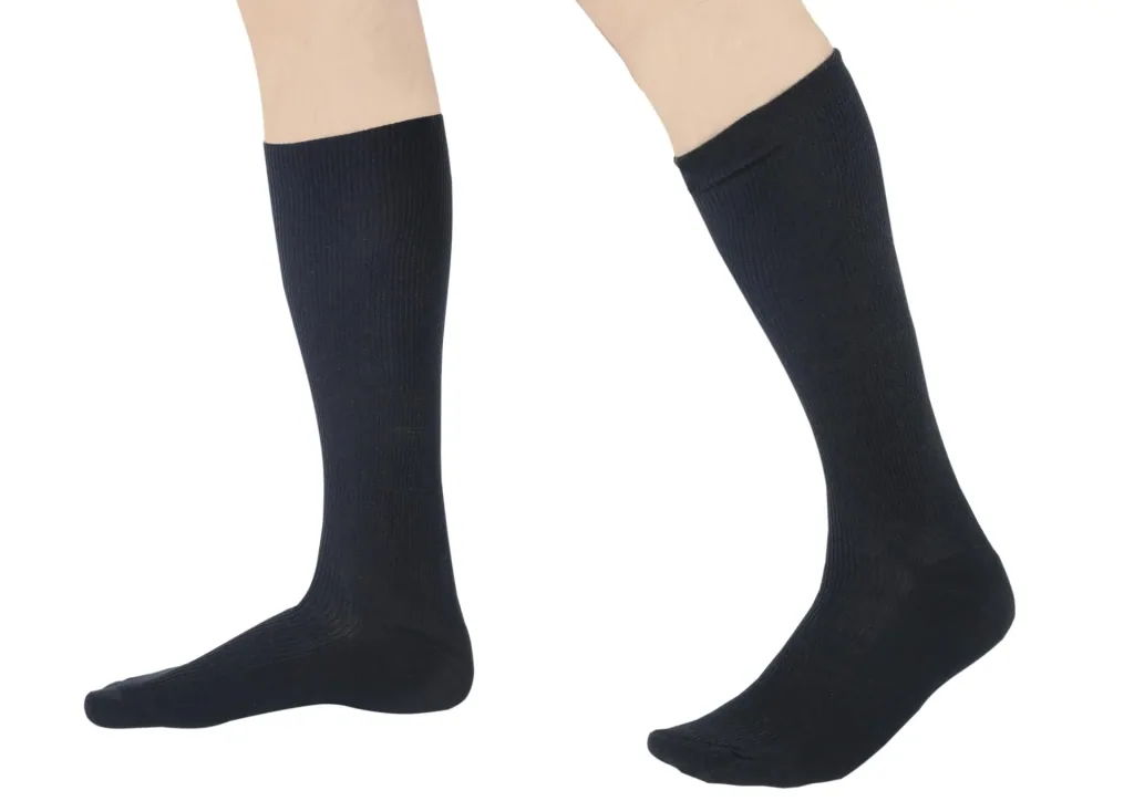 Support stockings in a set of 2, black and anthracite, sizes 39-41