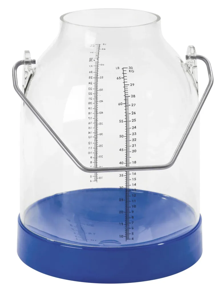 Milking bucket, 30 liters, blue, handle height 143 mm