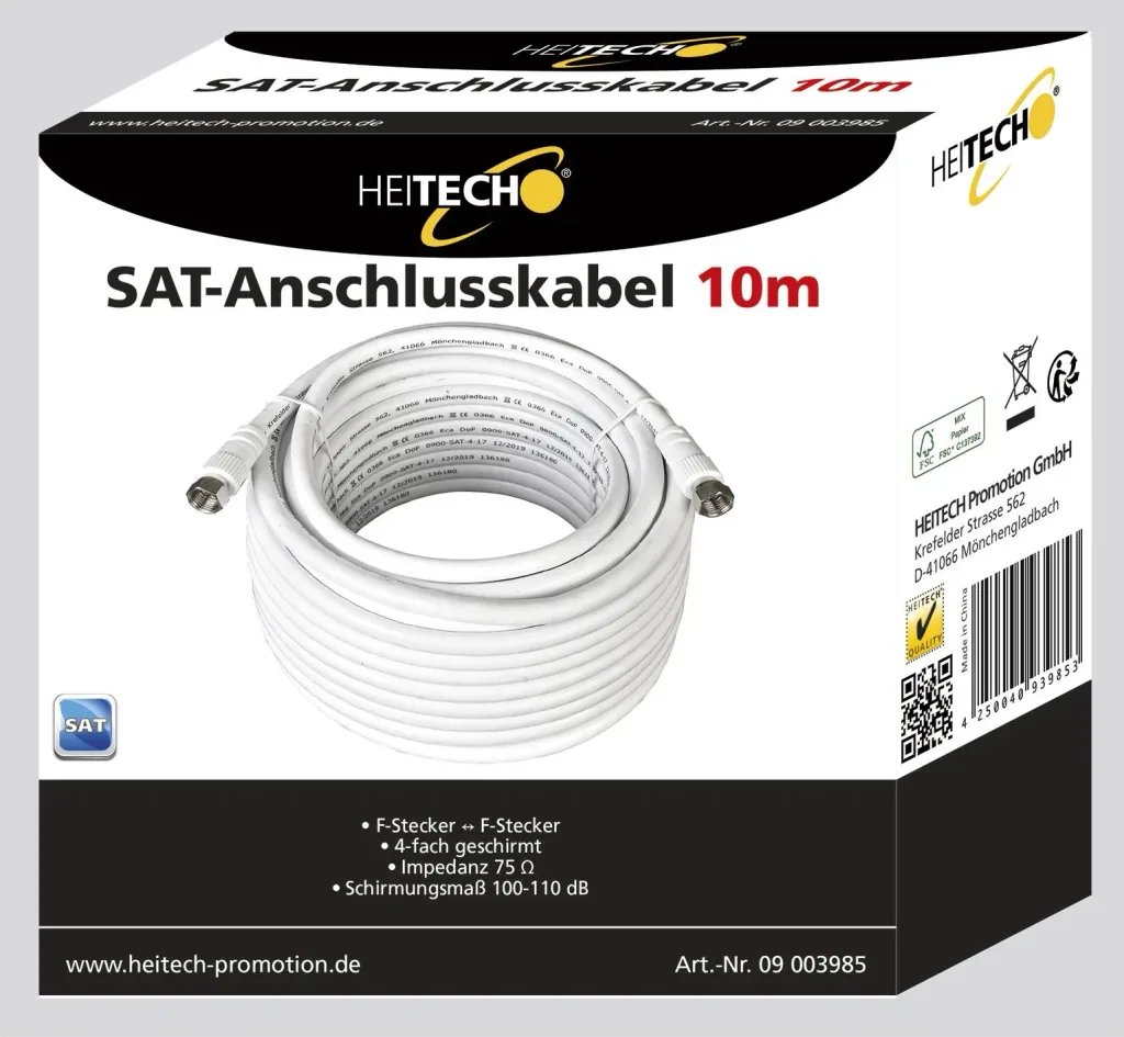 SAT connection cable, 10m