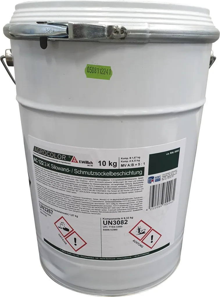 Silo wall & dirt base coating 2 in 1, green