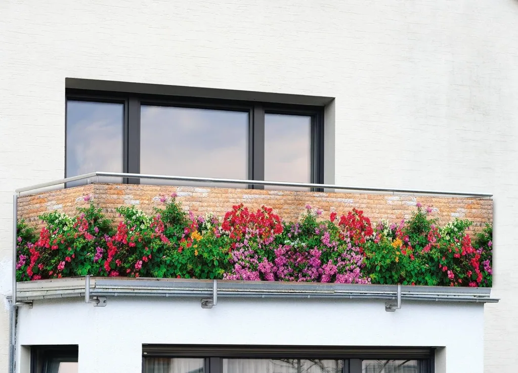 Balcony privacy screen "Wall Flowers"