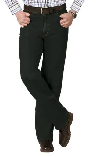 5-pocket stretch jeans, color black, size 28