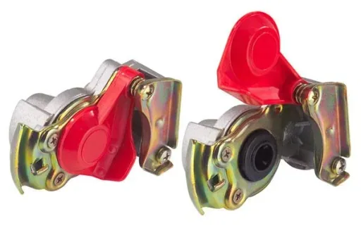Coupling head for compressed air connection, red, application type: supply