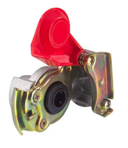 Coupling head for compressed air connection, red, application type: supply