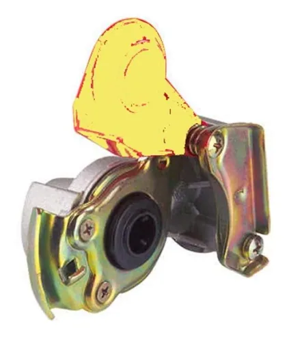 Coupling head for compressed air connection, red, application type: supply