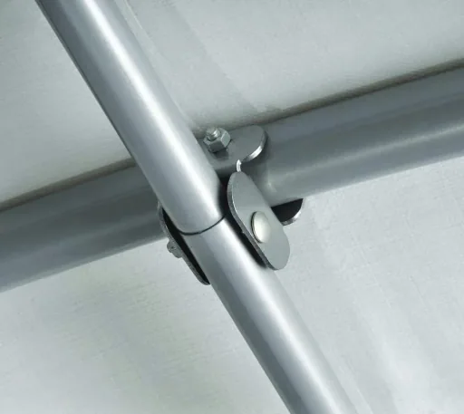 Foliekas voor gereedschap 5,76 m², groen, 240×240 cm – versterkte achterwand, DuPont stalen frame, weerbestendig