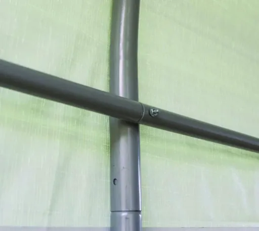 Foliekas voor gereedschap 5,76 m², groen, 240×240 cm – versterkte achterwand, DuPont stalen frame, weerbestendig