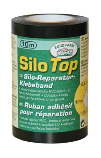 Silo adhesive tape, black - 100 mm x 10 m (0.2 mm)