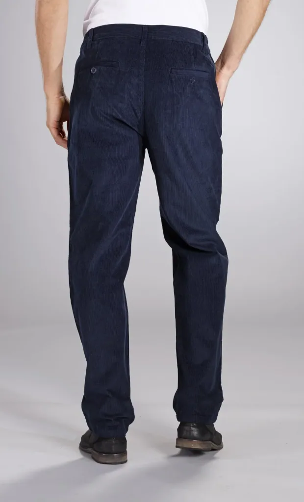 Corduroy trousers, navy, size 48