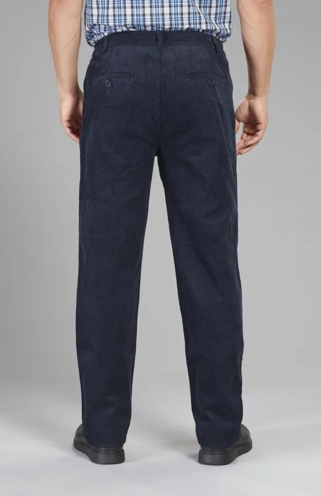 Corduroy trousers, navy, size 48