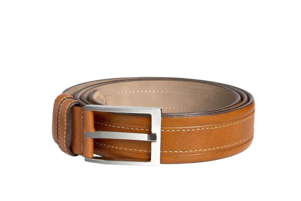 Leather belt, brown, size 95