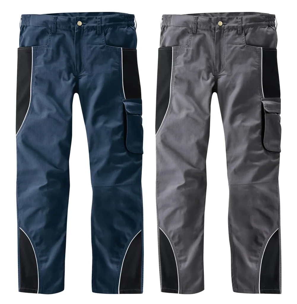 Trousers with reflective piping, anthracite/black, size 58