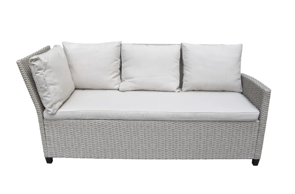 Polyrattan group Madeira bicolor with light cushions