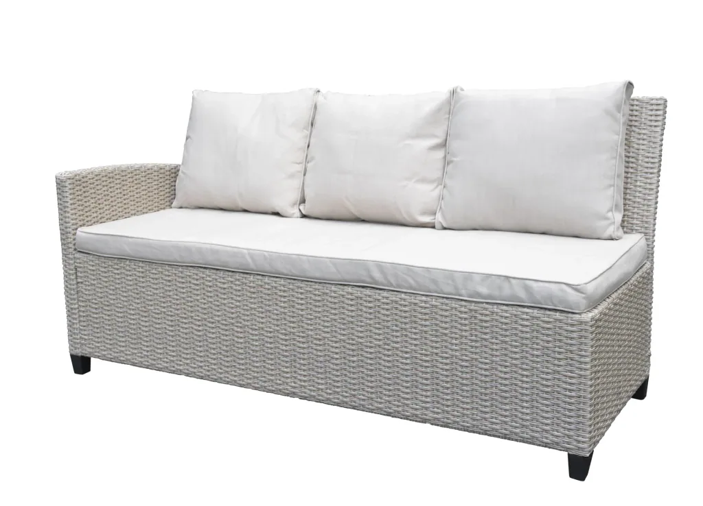 Polyrattan group Madeira bicolor with light cushions