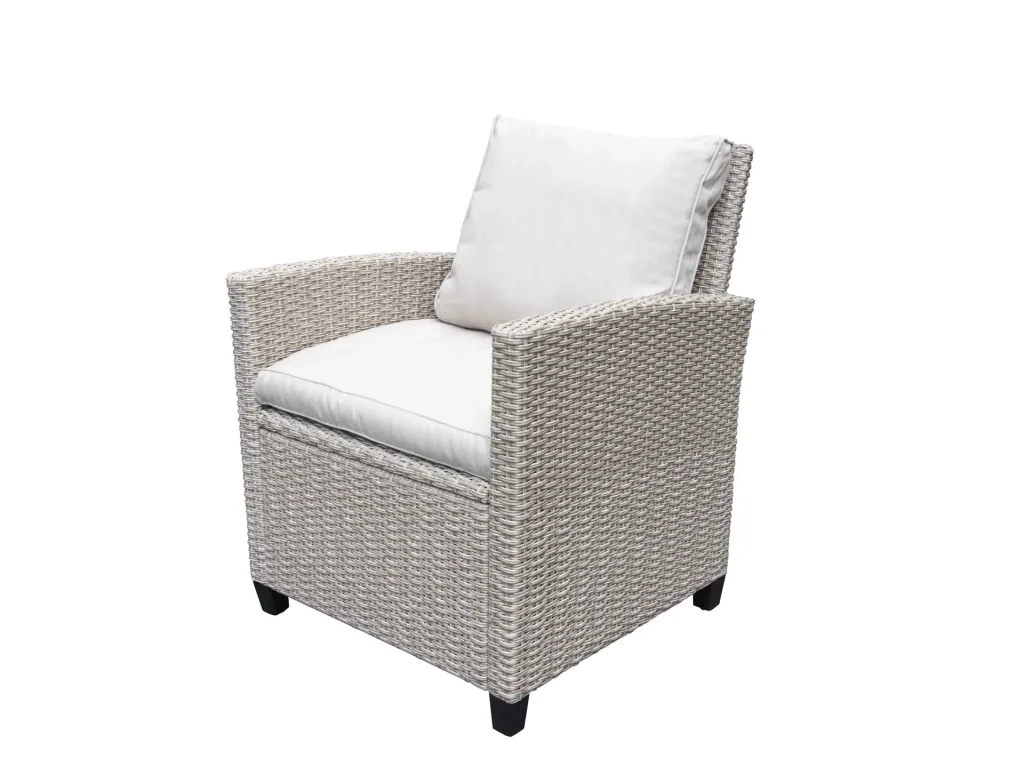 Polyrattan group Madeira bicolor with light cushions
