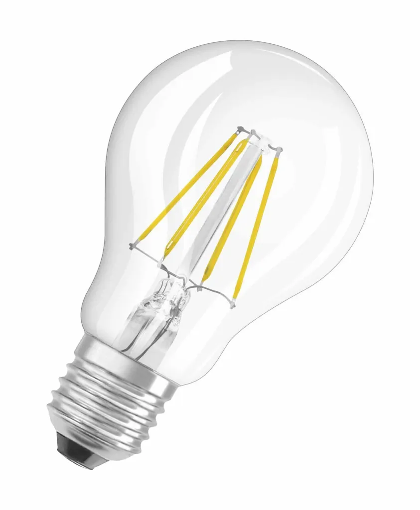 LED CLASSIC A40 filament lamp with 4 watts, E27, warm white, clear