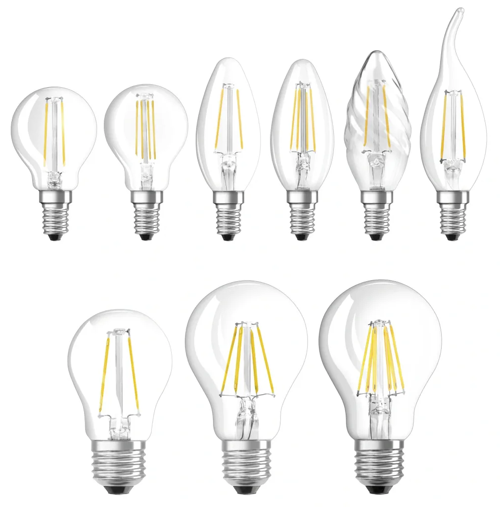 LED CLASSIC A40 filament lamp with 4 watts, E27, warm white, clear