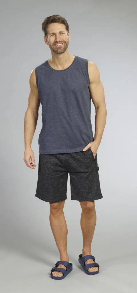 Tank top, color navy/melange, size 2XL