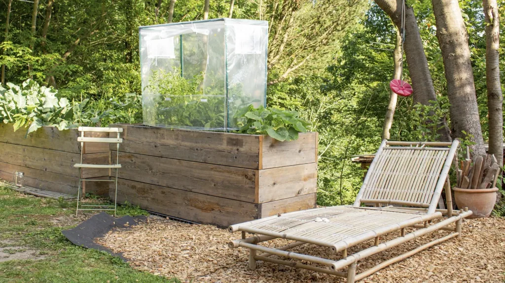 Raised bed cover square S, 88 x 55 x 105 cm, installation height 80-90 cm