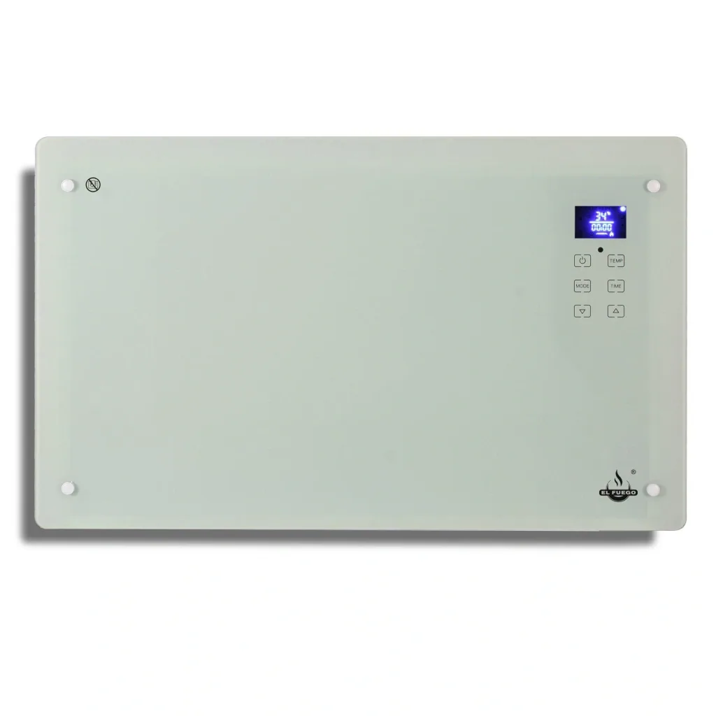 Glass convector, white, 2000 W