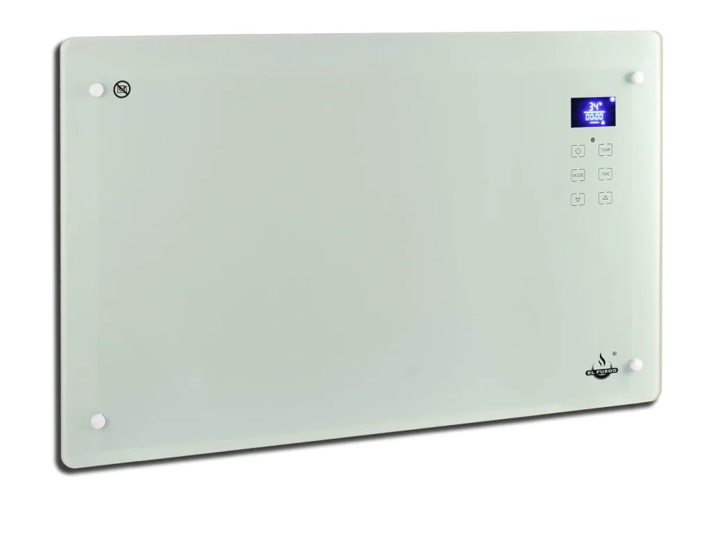 Glass convector, white, 2000 W