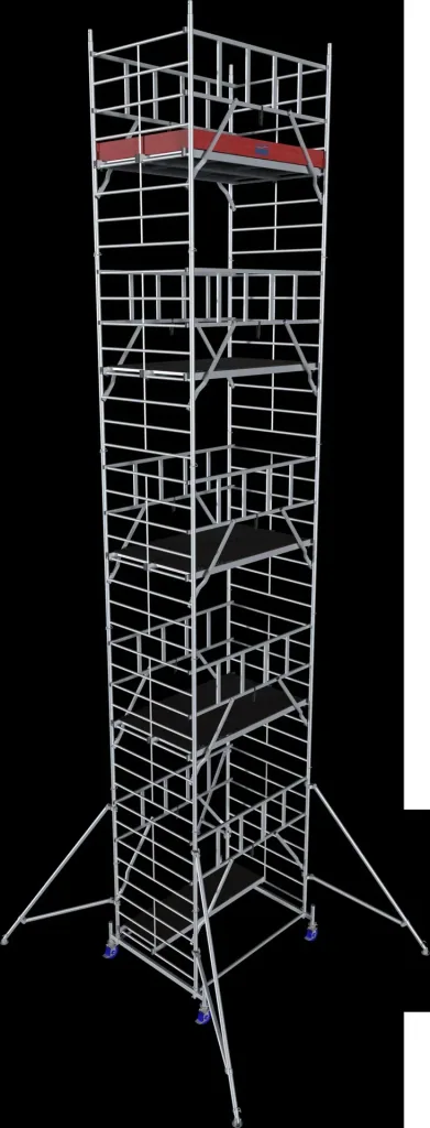 MONTO ProTec XXL aluminum mobile scaffolding, wide structure, working height approx. 11.30 m