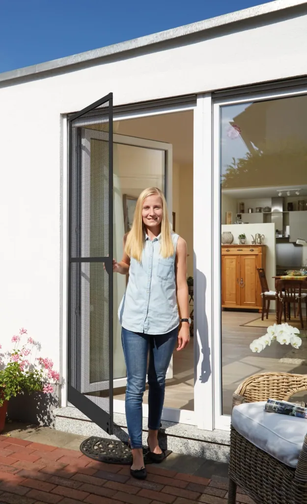 Insect screen door PLUS, anthracite, 100 x 210 cm