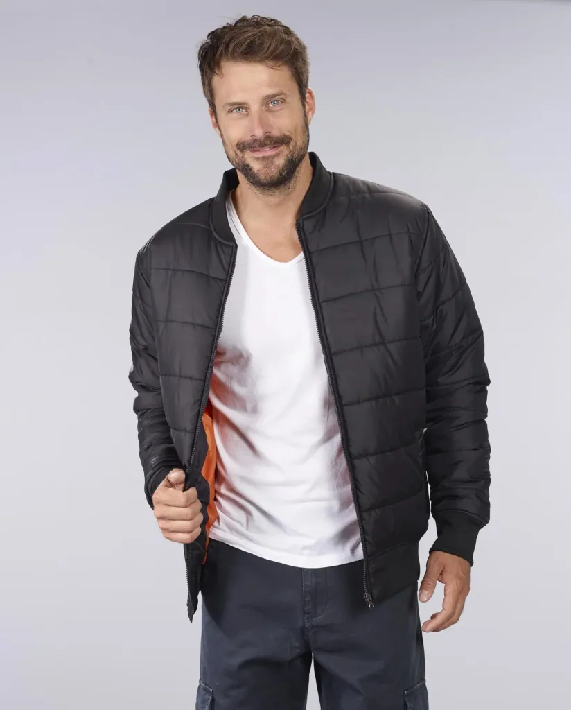 Bomber jacket AF1, color black, size 2XL