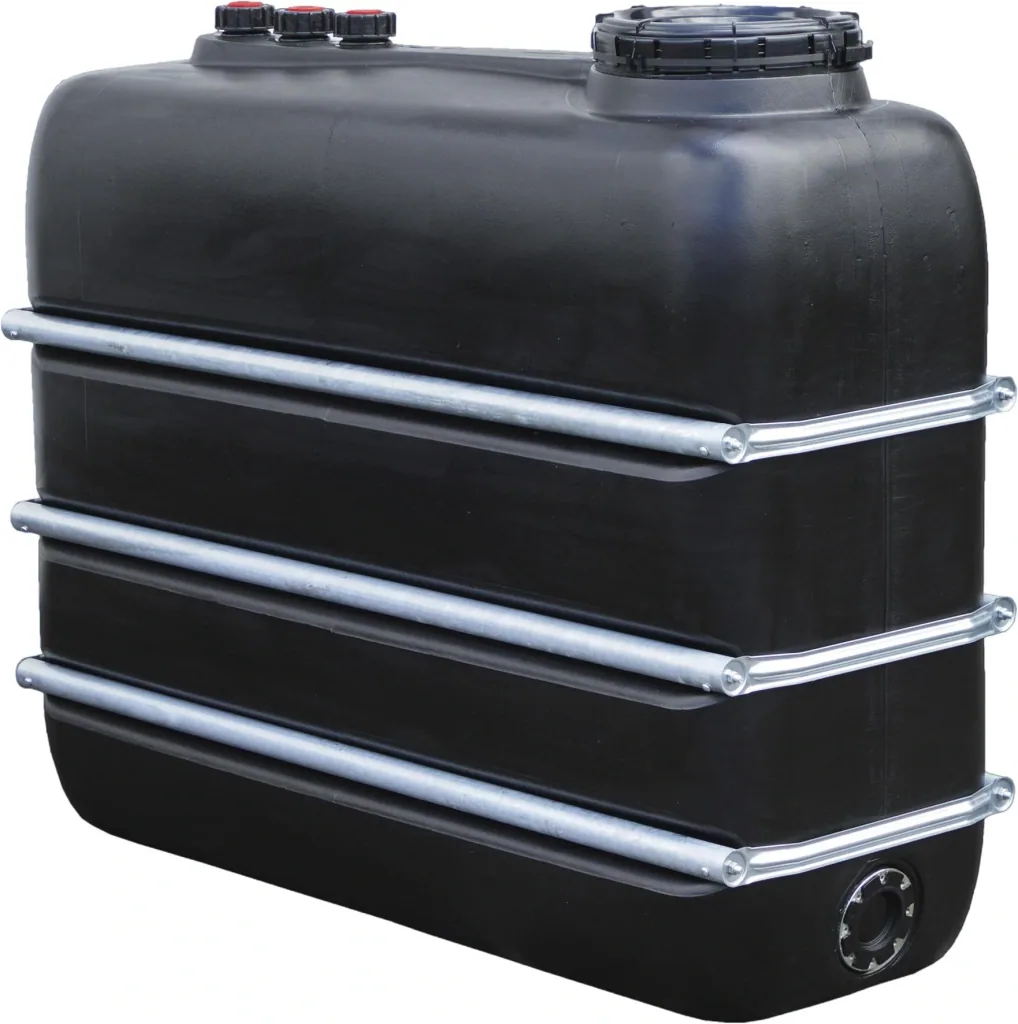 Space-saving tank 2000 L, black