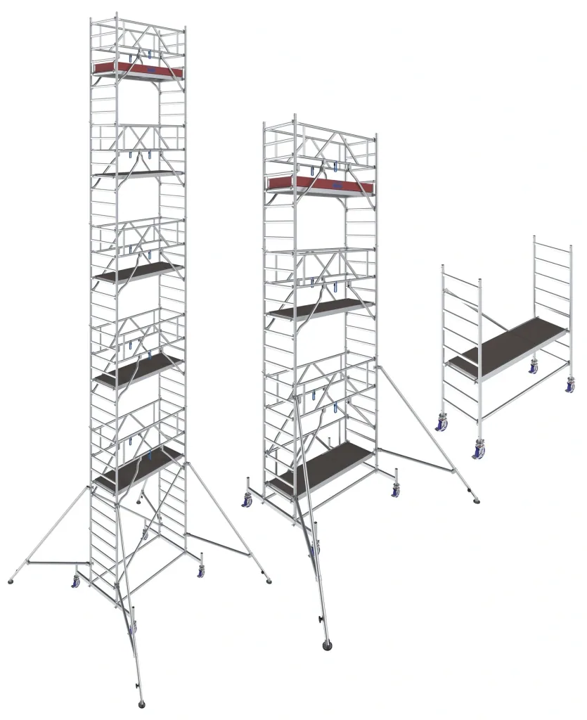 STABILO mobile scaffolding series 10, bay length 2 m, working height approx. 6.40 m